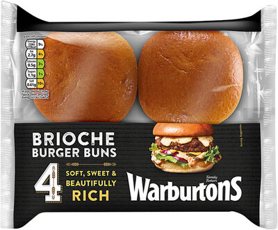4 Brioche Burger Buns